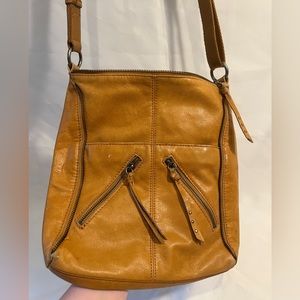 The Sak orange brown leather crossbody